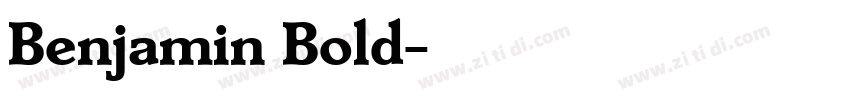 Benjamin Bold字体转换